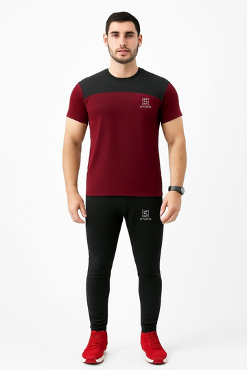 Tracksuit For summer Black & Red Colour #226