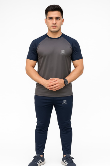 Tracksuit For summer –Grey & Blue Combo #244