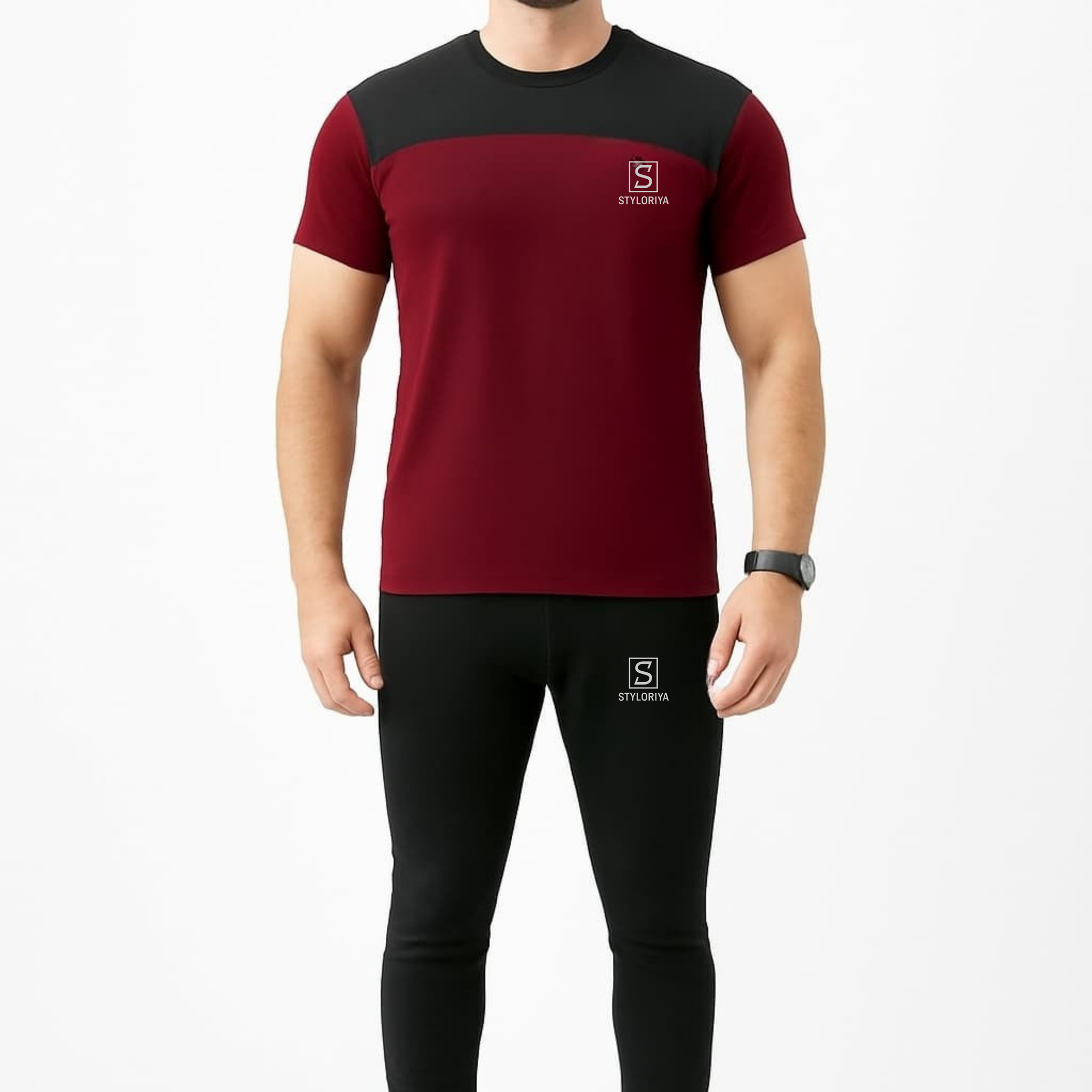 Tracksuit For summer Black & Red Colour #226