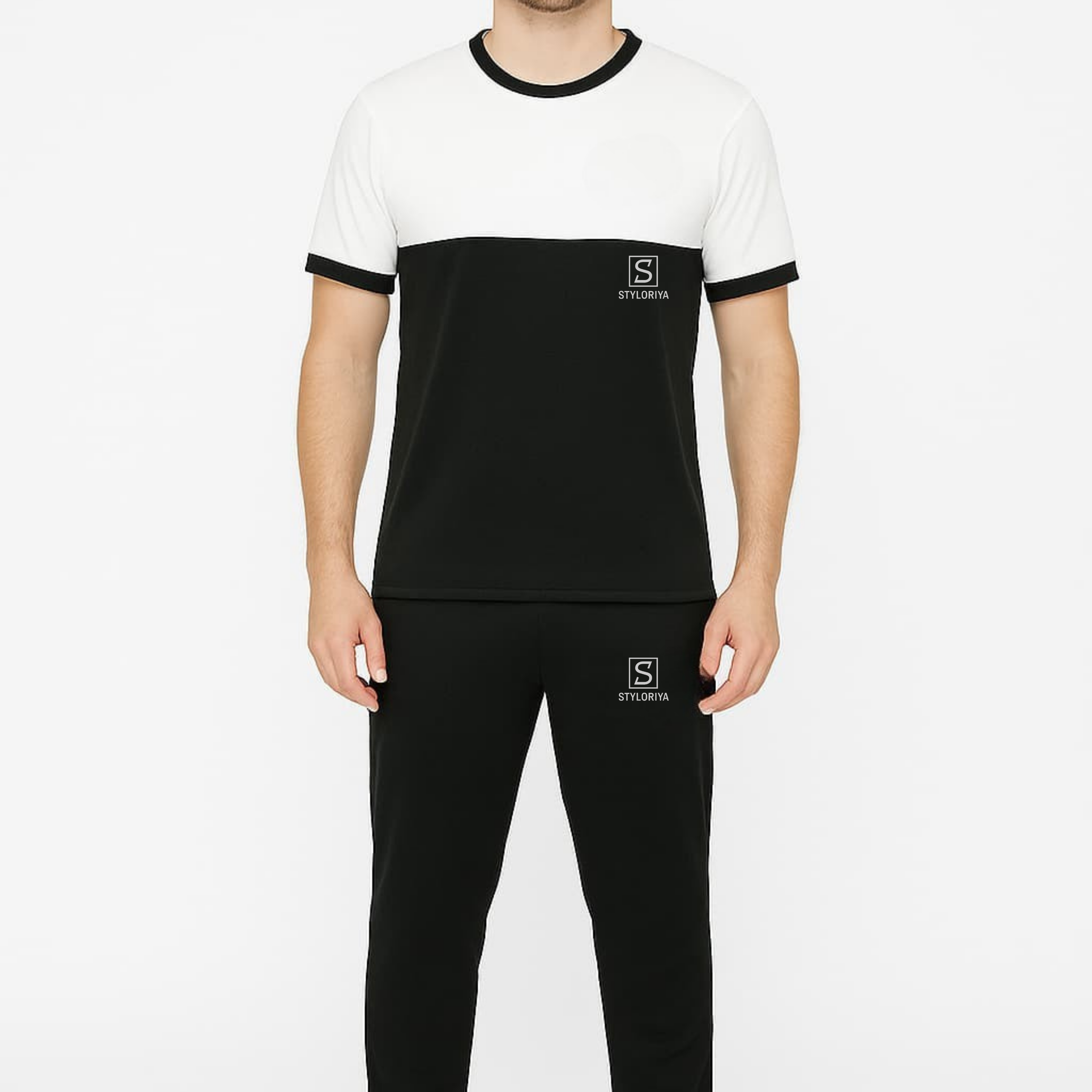 Tracksuit For summer – Black & white Combo #225