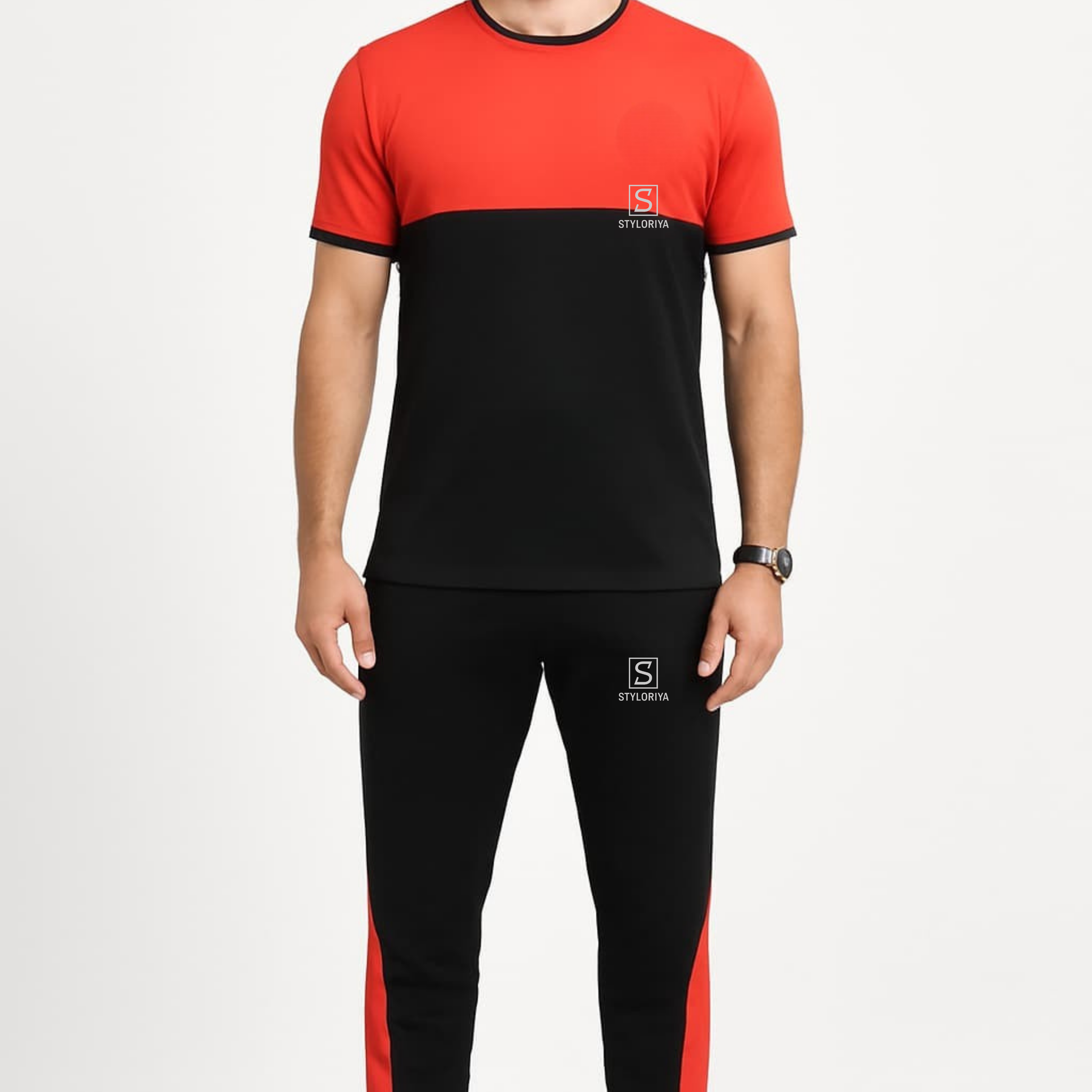 Tracksuit For summer – Red & Black Combo #230