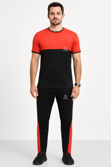 Tracksuit For summer – Red & Black Combo #230
