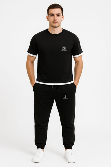 Tracksuit For summer –Black & White Bottom Combo #245