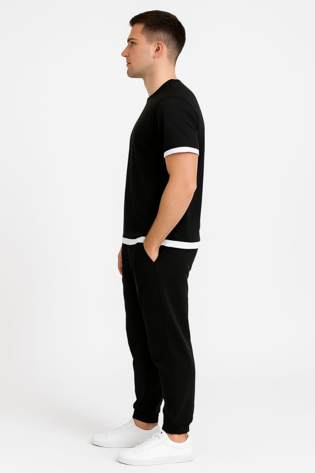 Tracksuit For summer –Black & White Bottom Combo #245