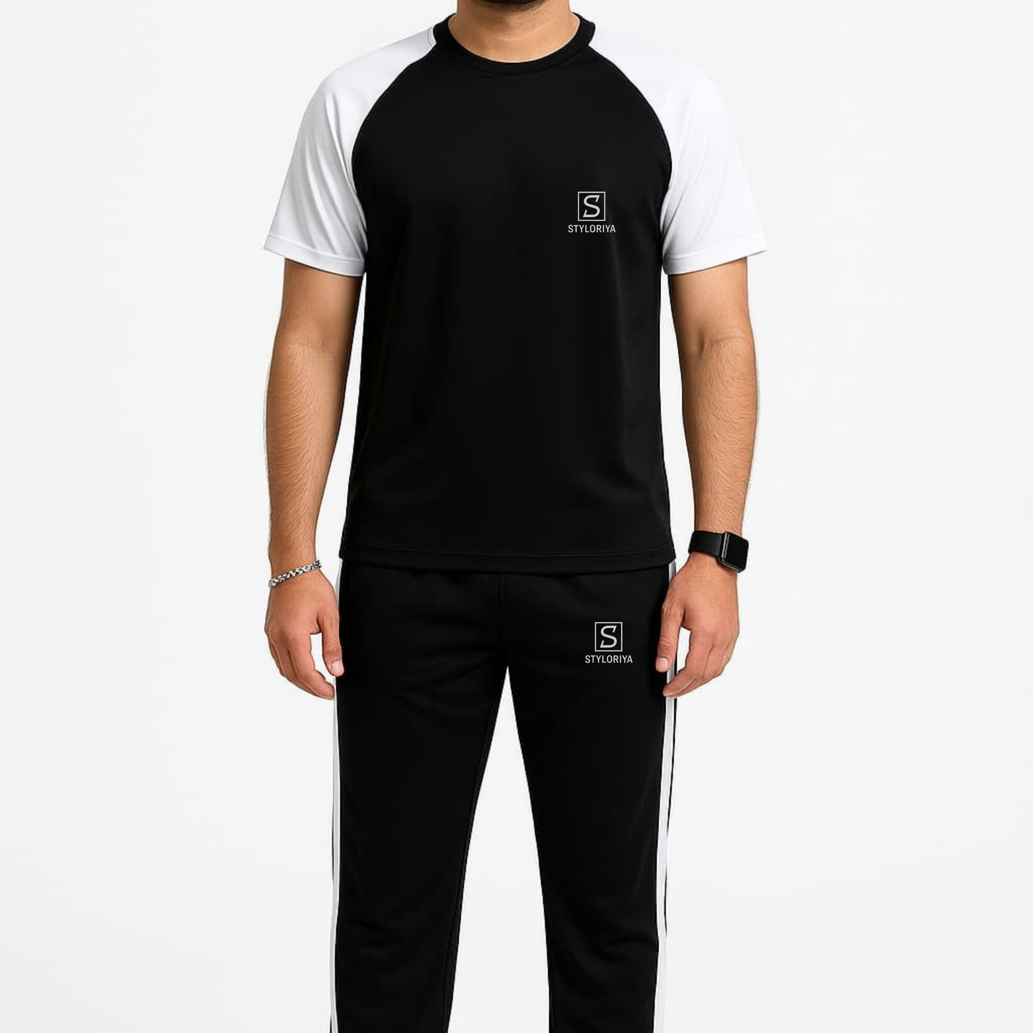 Tracksuit For summer – Black & white Combo #238